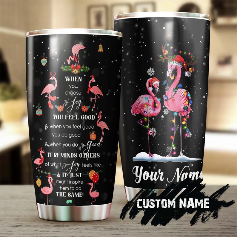 Christmas Flamingo Reindeer Light Bulbs Personalized Tumbler-Unicorn Tumbler-Fancy Unicorn Christmas Gift For Family For Kids