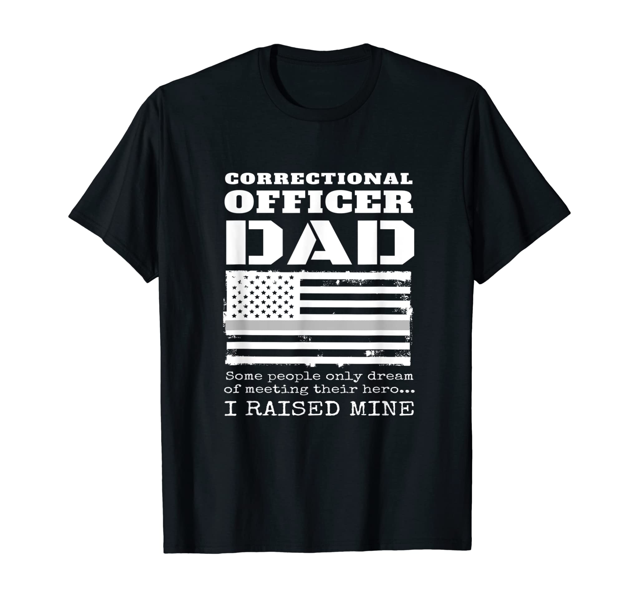 Proud Dad Of A Correctional Officer Father Thin Silver Line T-Shirt