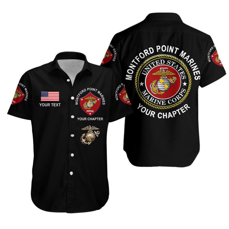 (Custom) Montford Point Marines Hawaiian Shirt African-American Marine Corps Simple – Black Lt8