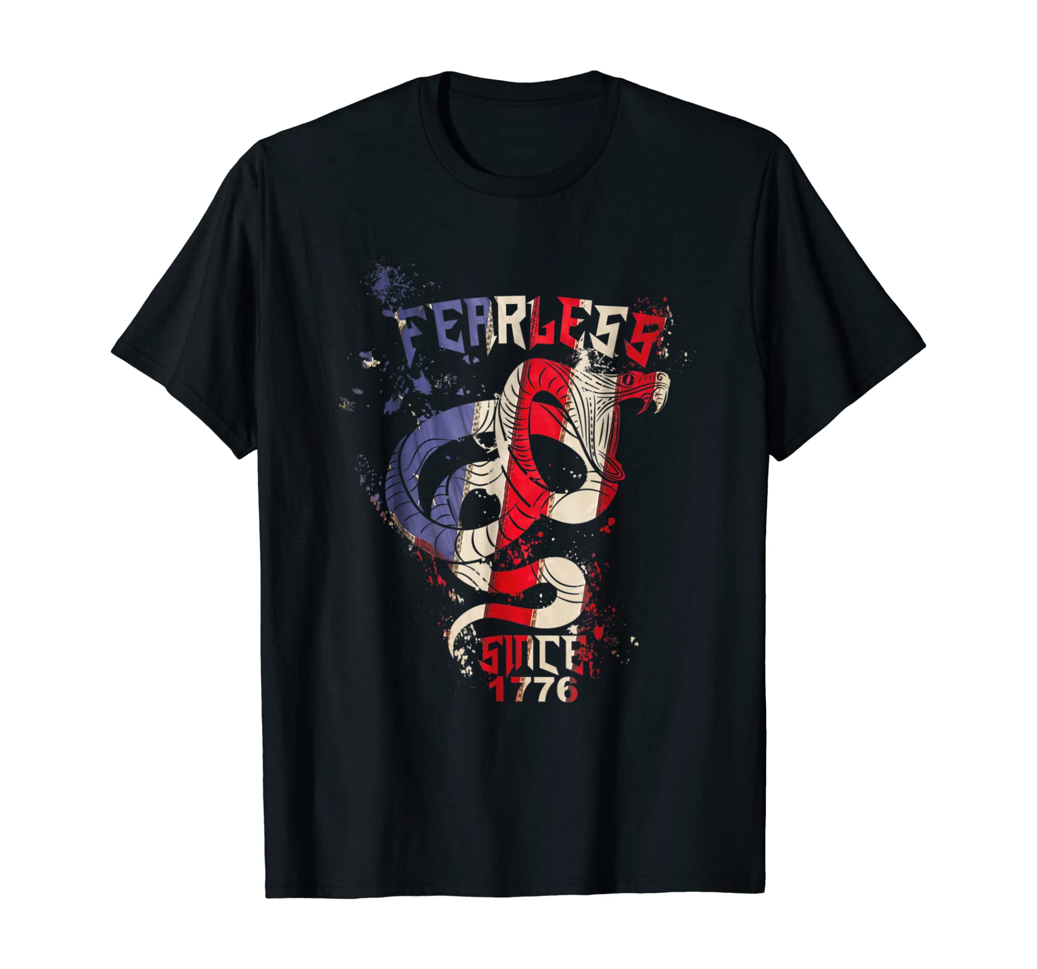 Fearless Since 1776 Independence Day Snake T-Shirt