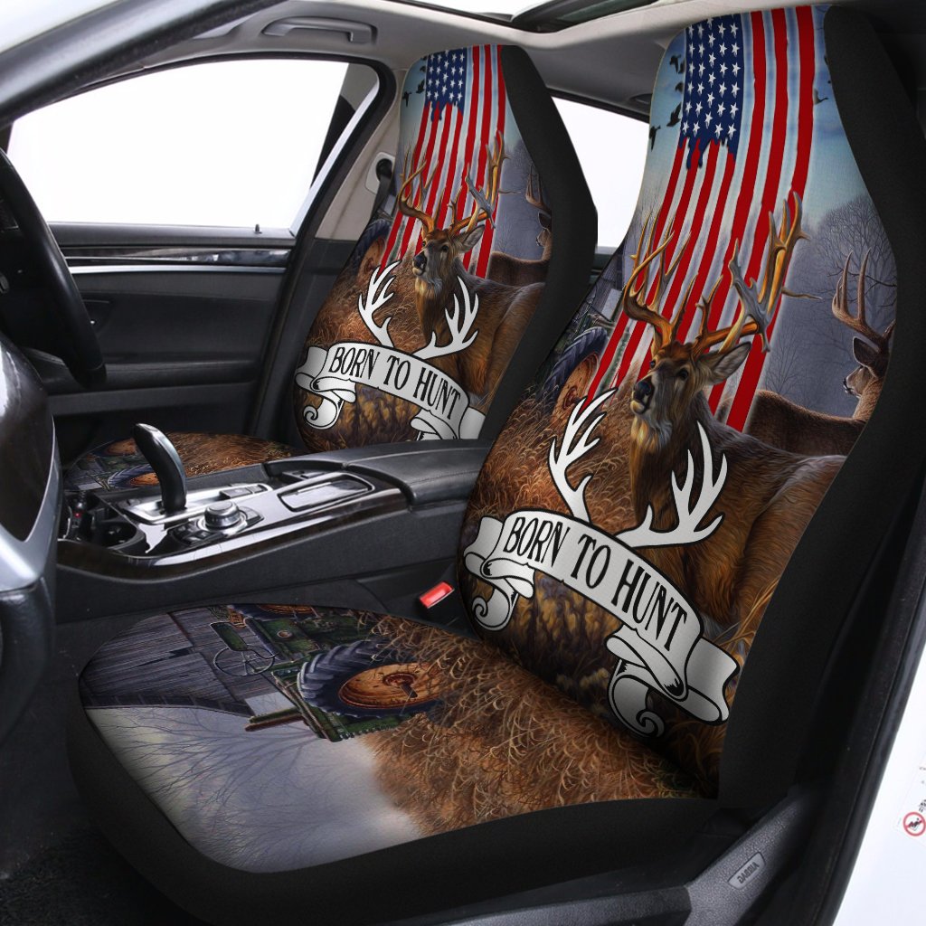 born to deer hunting whitetail Car Seat Cover