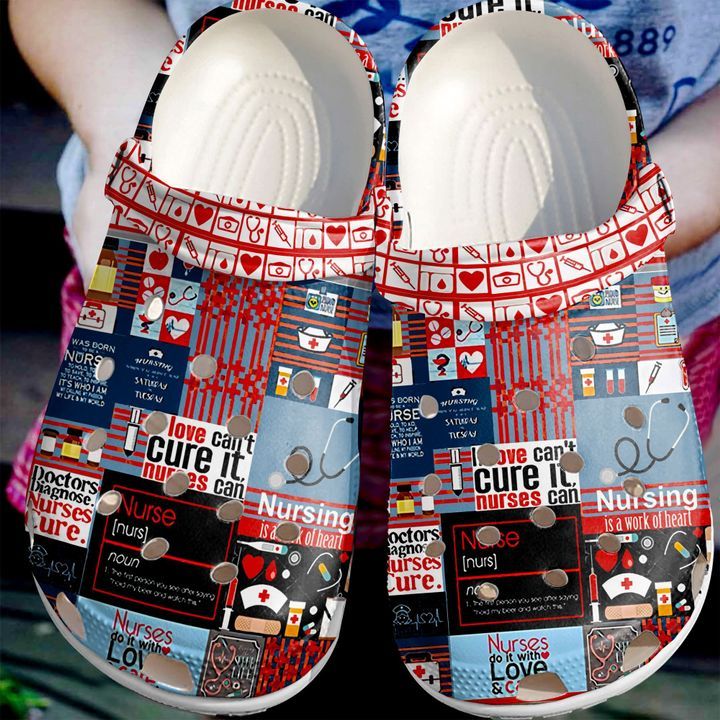 Nurse Pattern Sku 1684 Crocs Crocband Clog Comfortable For Mens Womens Classic Clog Water Shoes