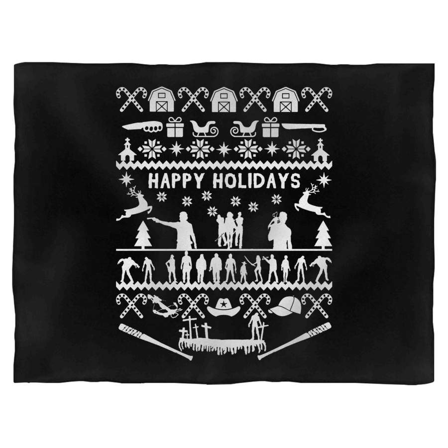 Ugly Christmas Walking Dead Fandom Christmas Fandom Ugly Christmas Zombies Nerd Geek Chic Blanket