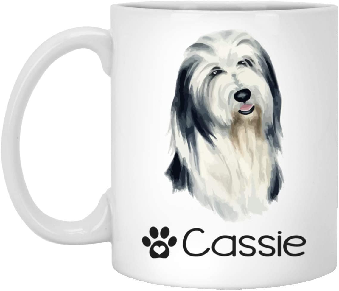 Personalized Bearded Collie Dog Mug – Pet Owner Gifts For Women – Gifts For Dog Lover – Bearded Collie Mom Dad Mugs – Dog Cups 11Oz