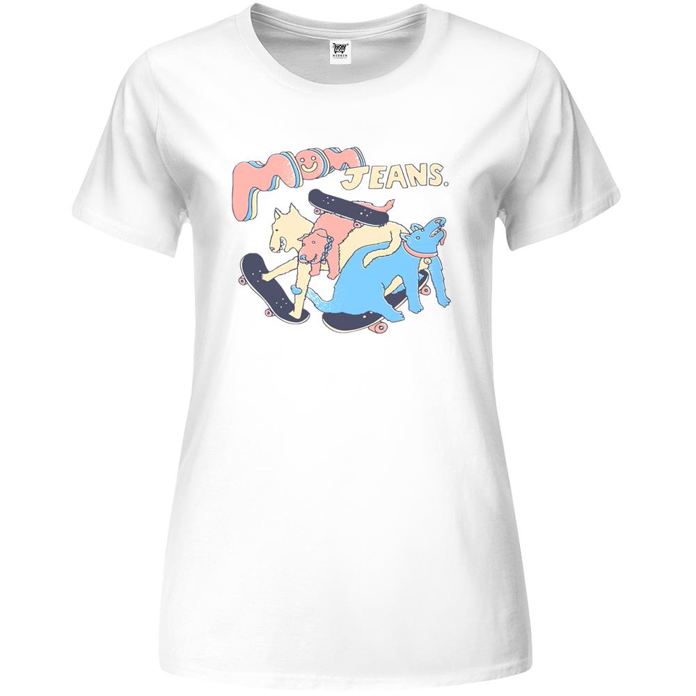 Mom Jeans Band – Puppy Love Premium Womens T Shirts