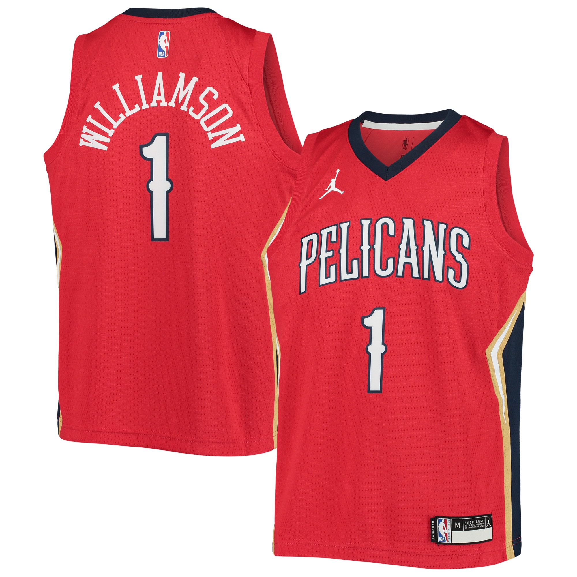 Zion Williamson New Orleans Pelicans Jordan Brand Youth 2020/21 Swingman Player Jersey – Statement Edition – Red