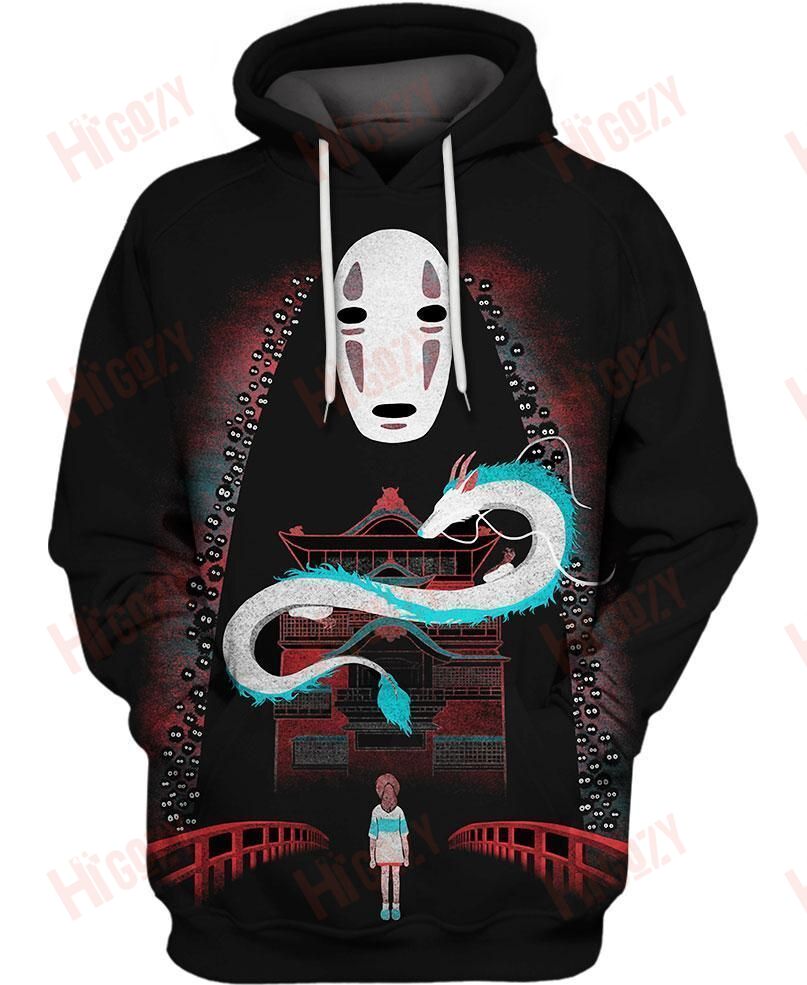 Kaonashi Spirited Away Hoodie 3D,Hoodie Spirited Away, Hoodie Dragon Spirited Away, Hoodie Spirited Away Chihiro And Haku, Studio Ghibli 3D Hoodies Clothing Store Zip Up Hoodies Cute Hoodies, Studio Ghibli Hoodies Onlytee