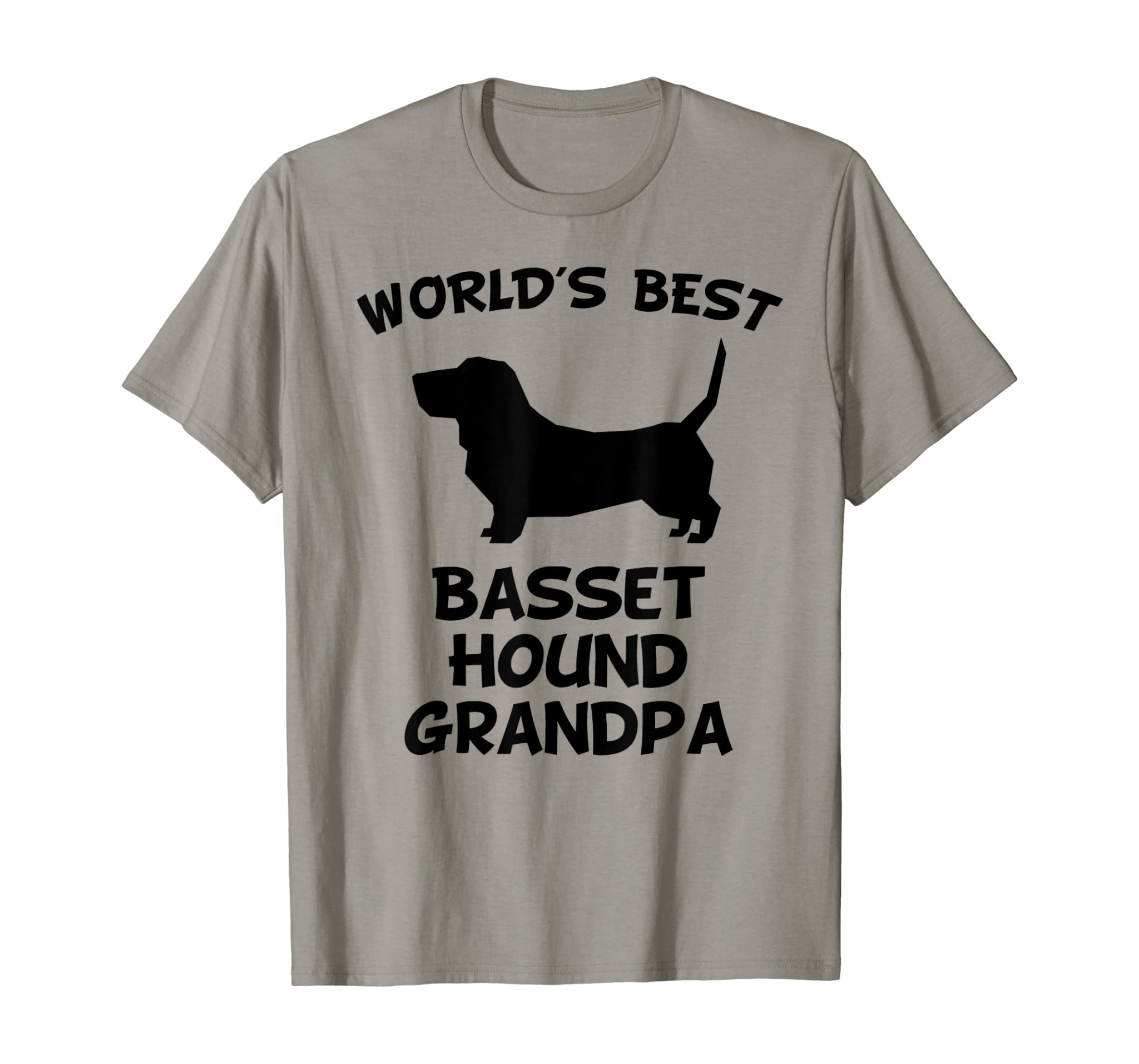 Mens World’s Best Basset Hound Grandpa Dog Owner T-Shirt