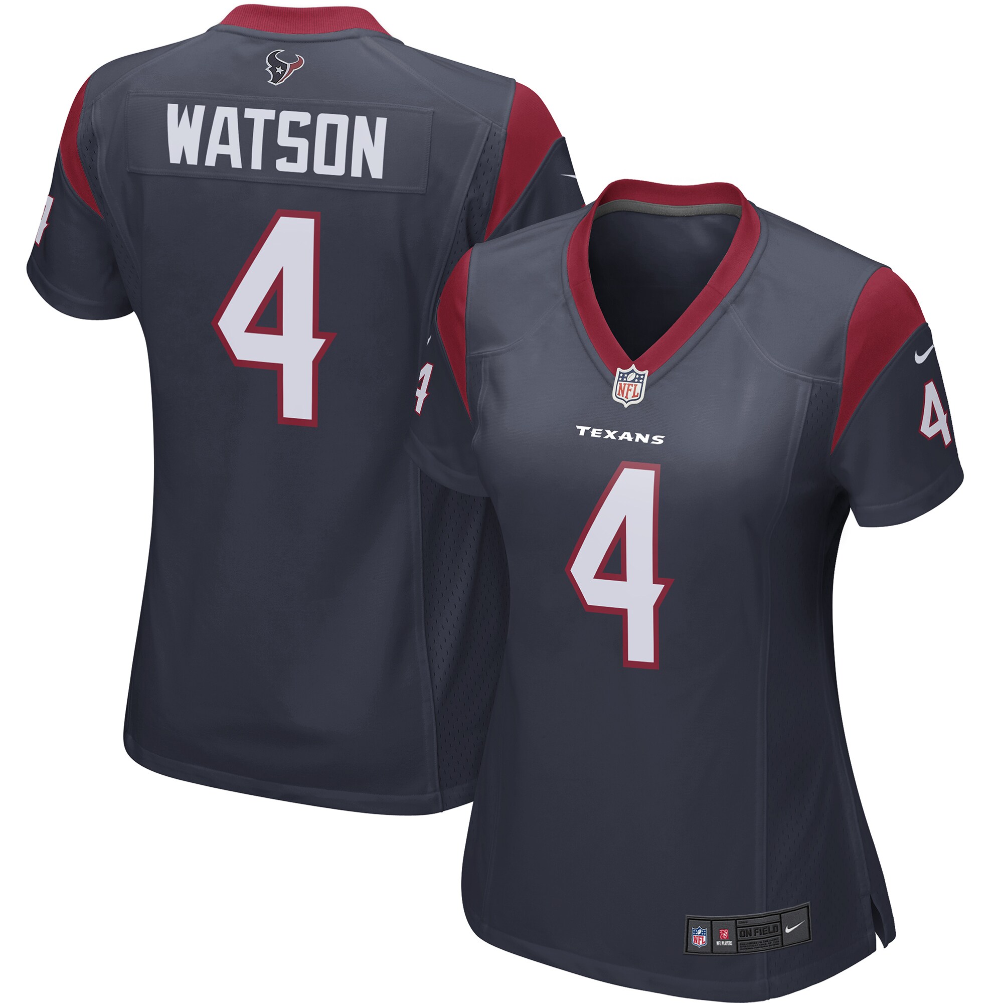 Deshaun Watson Houston Texans Women's Player Game Jersey – Navy