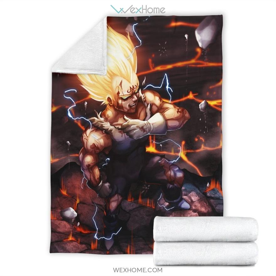 Goku Vegeta Super Saiyan Art Design Premium Blanket