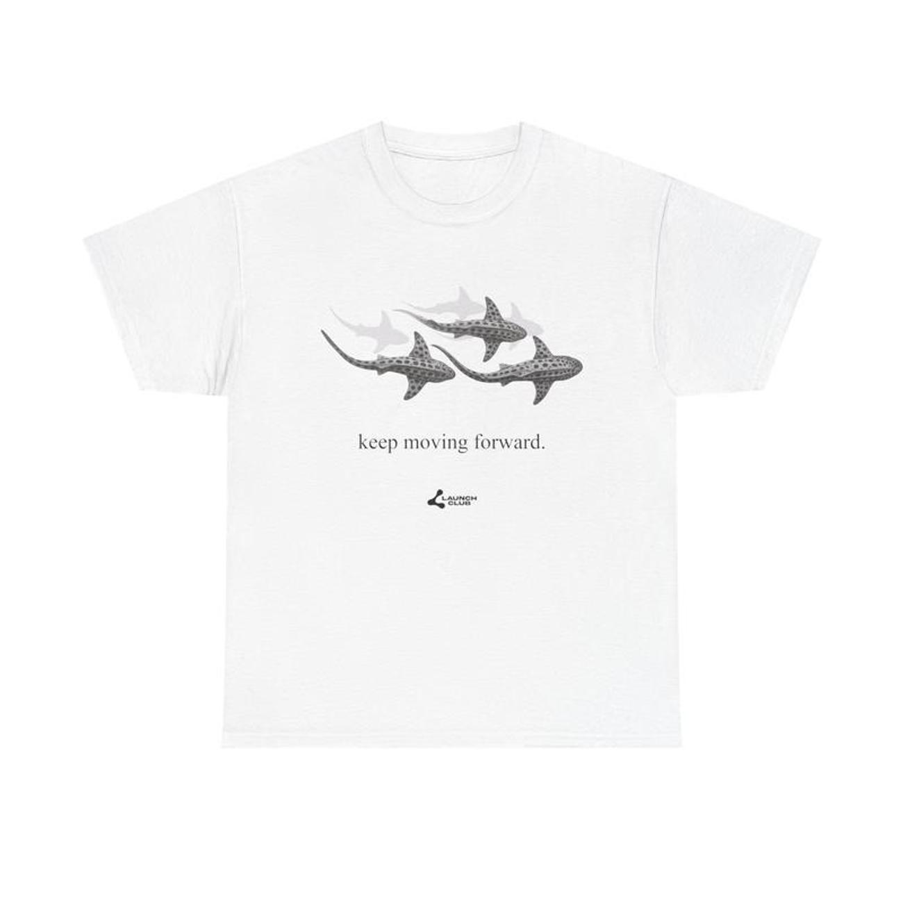 Shark Keep Moving Shirt, Ocean Shark Tee, Unisex Casual Cotton Tee, Menswear Womenswear, Gift For Him, Gift For Her 7G