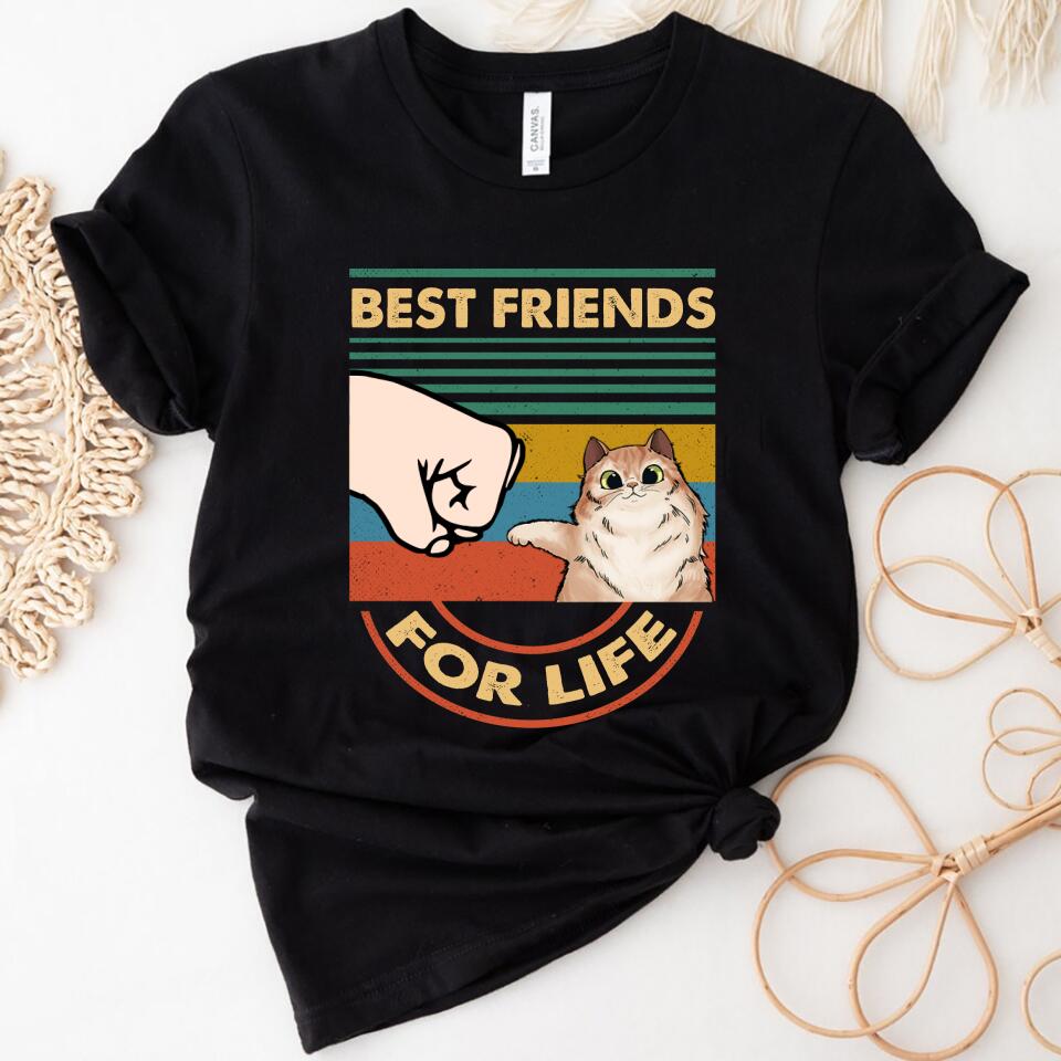 Personalized Best Friends For Life Cat Lover Women Shirt – Trending Personalized