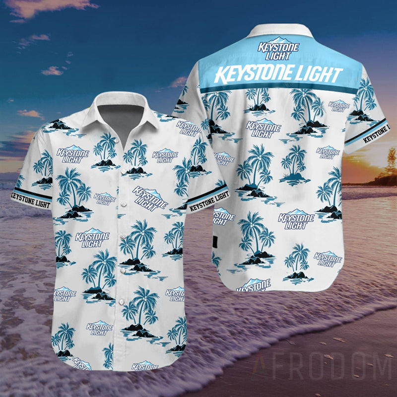 Tropical Palms Keystone Light Hawaii Shirt Ha106232