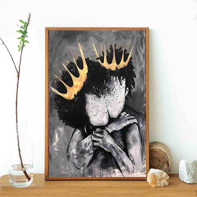 Black King Black Queen Poster,Black Pride Poster,Afro King Afro Queen Poster