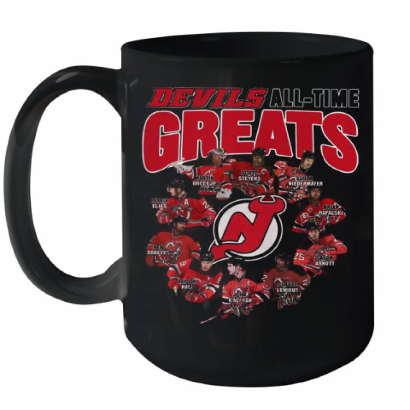 Original New Jersey Devils All Time Greats Signatures Ceramic Mug 15oz