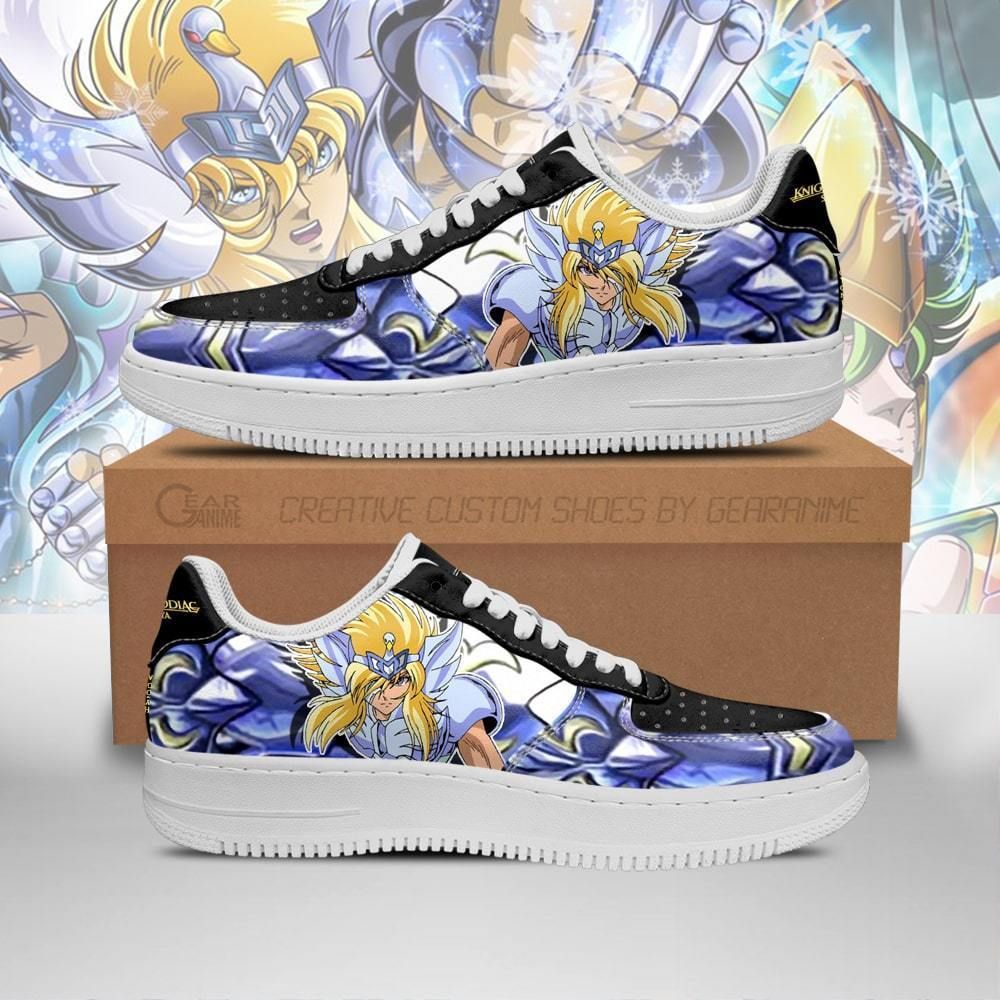 Cygnus Hyoga Uniform Saint Seiya Air Force Shoes Sneakers Custom Anime