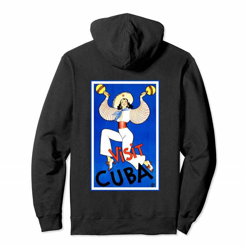 Vintage Visit Cuba Cuban Dancer With Maracas Pullover Hoodie, T Shirt, Sweatshirt