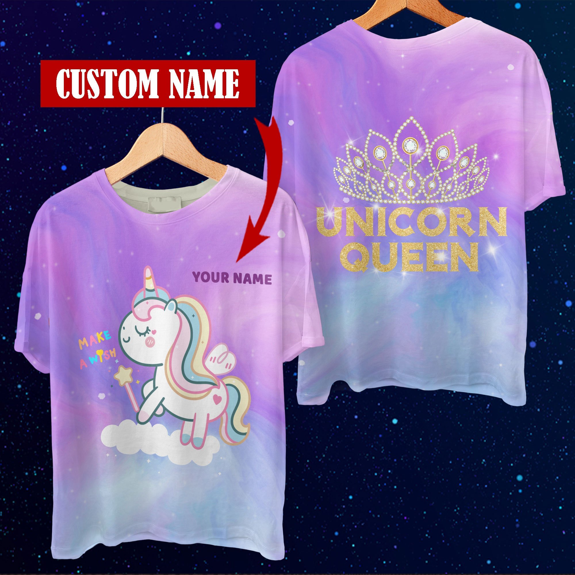 Unicorn Queen 3D T-shirt