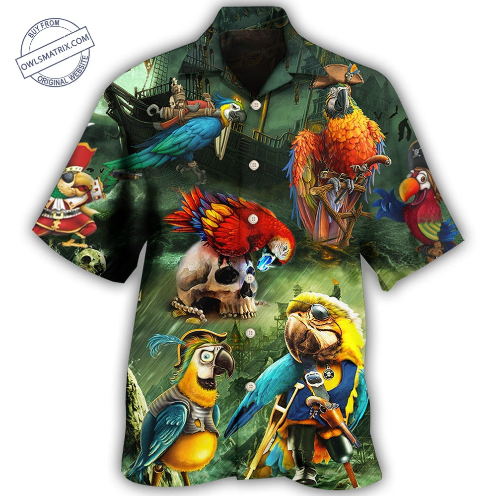 Parrot Funny Pirates In The Ocean Hawaii Shirt Ha39608