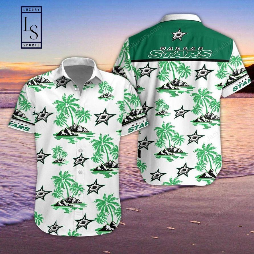 Dallas Stars Theme Hawaiian Shirt And Matching Shorts