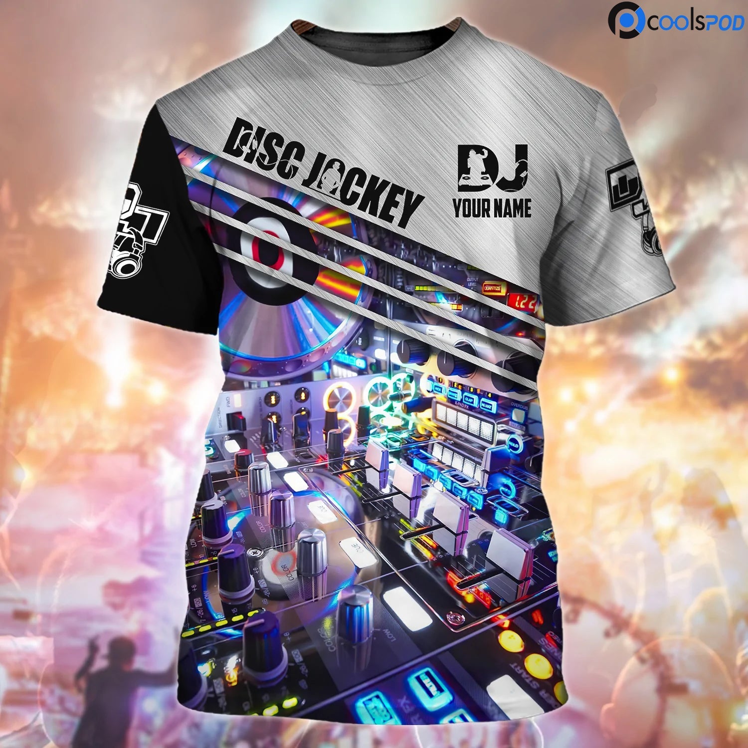 Custom 3D All Over Print Disc Jockey T Shirt, Bar Party Deezay Club Uniform, Dj Musician Shirts