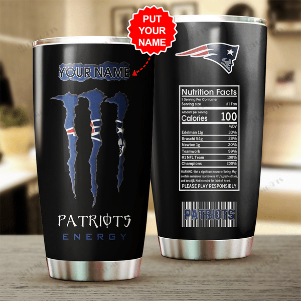 Buy Personalized Custom Name New England Patriots Stainless Steel Tumbler