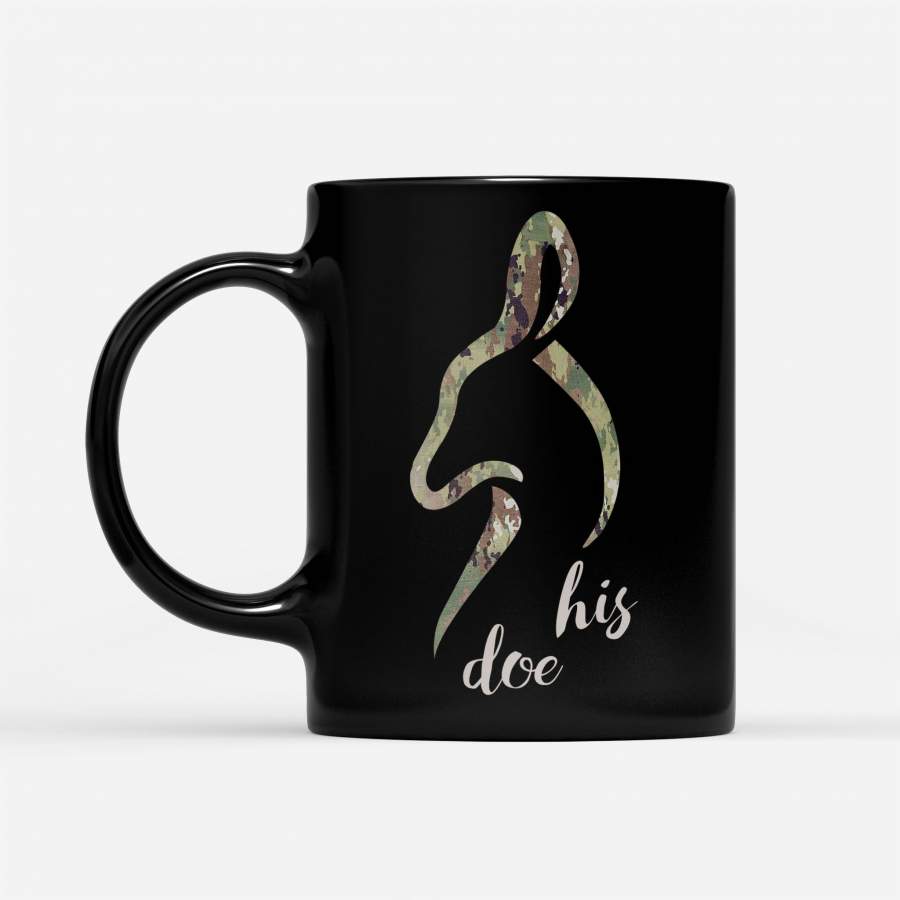 His Doe Love Couple Valentine – Black Mug