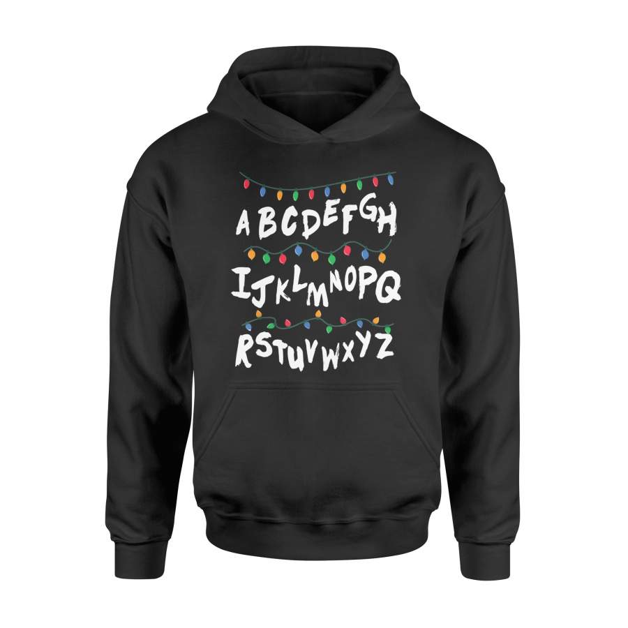 Alphabet Christmas Lights T shirt Stranger Tee Gift – Standard Hoodie