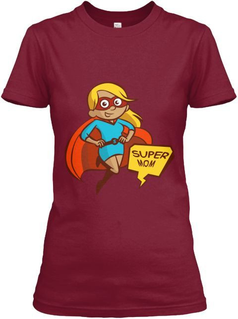 Super Mom Limited Edition Cardinal Red Shirt Front Shirt