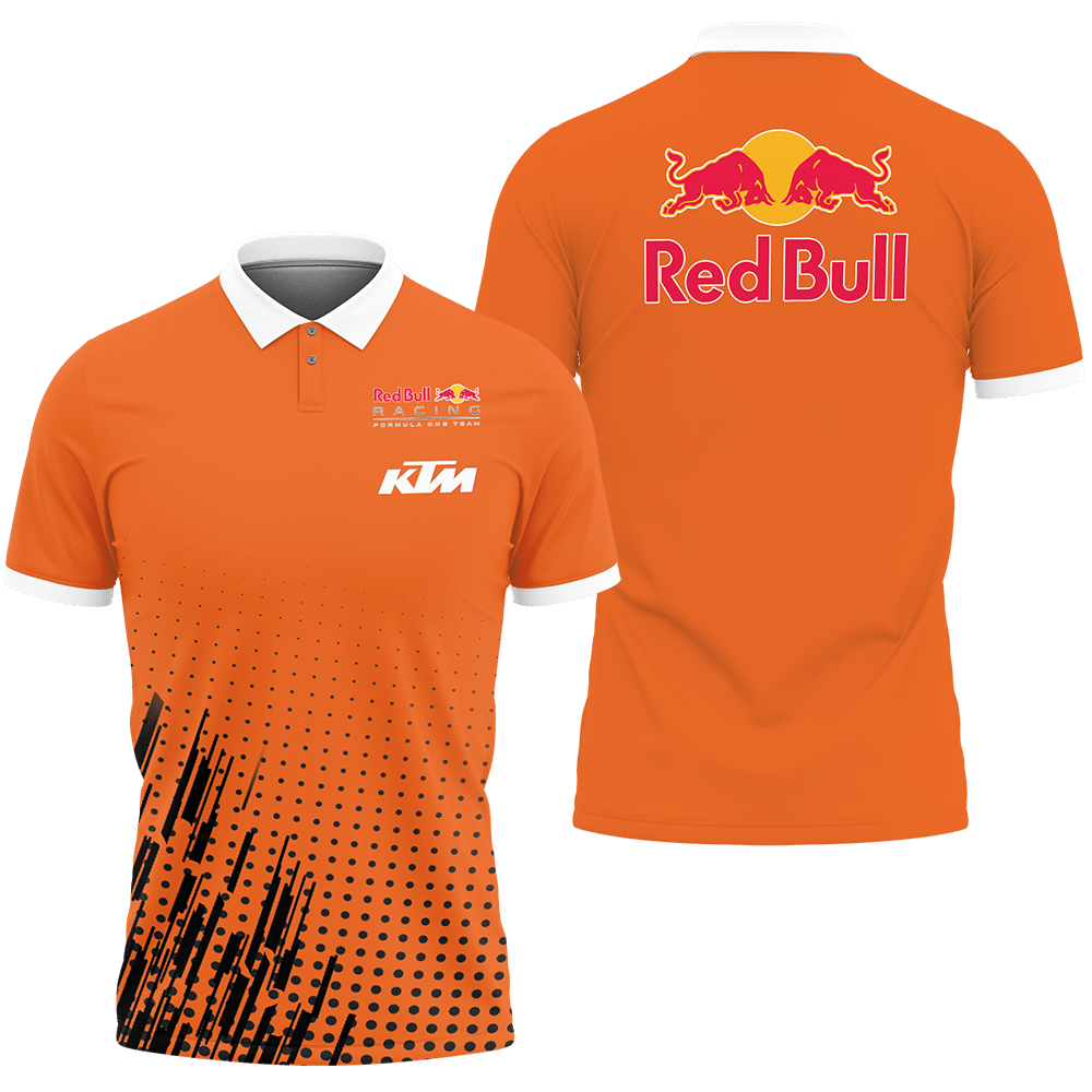 3D Printed Ktm Racing Nct-Lt Polo Shirt Ver 3 (Orange)