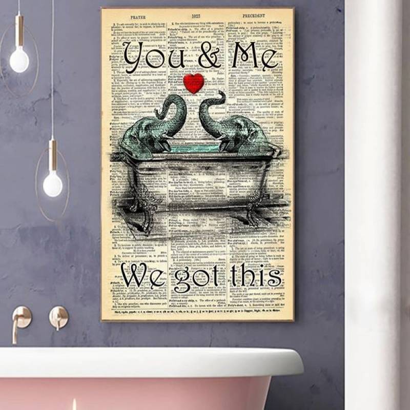 You & Me We Got This – Elephant Vertical Poster