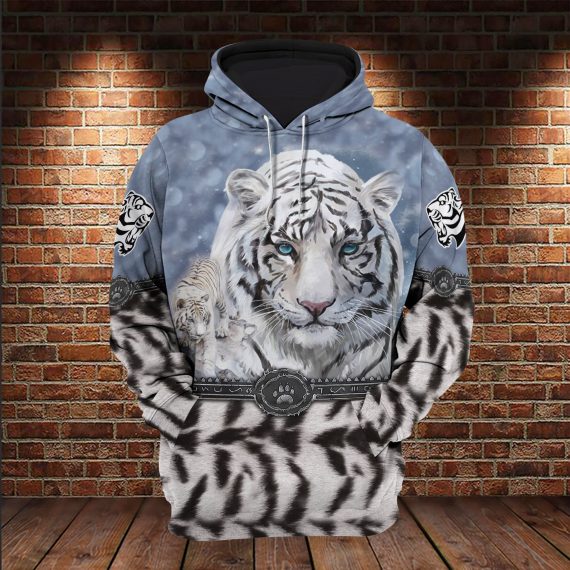 Snow White Tiger Love Animal Us Unisex Size Hoodie