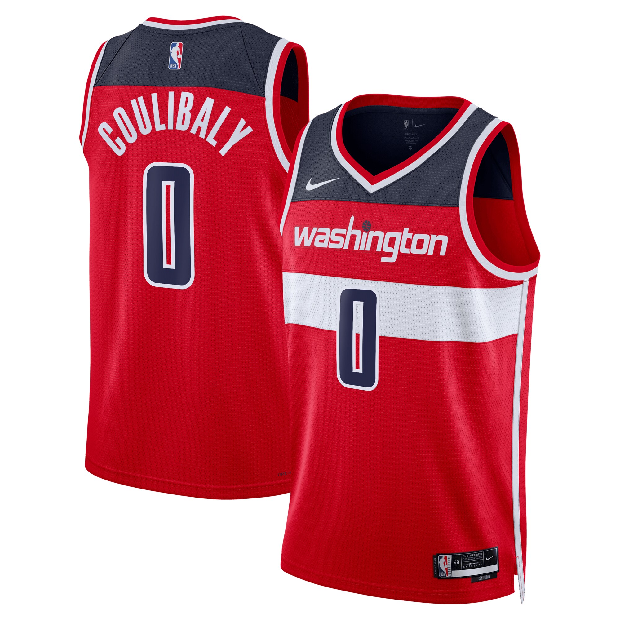 Washington Wizards Icon Edition Swingman Jersey – Red – Bilal Coulibaly – Unisex