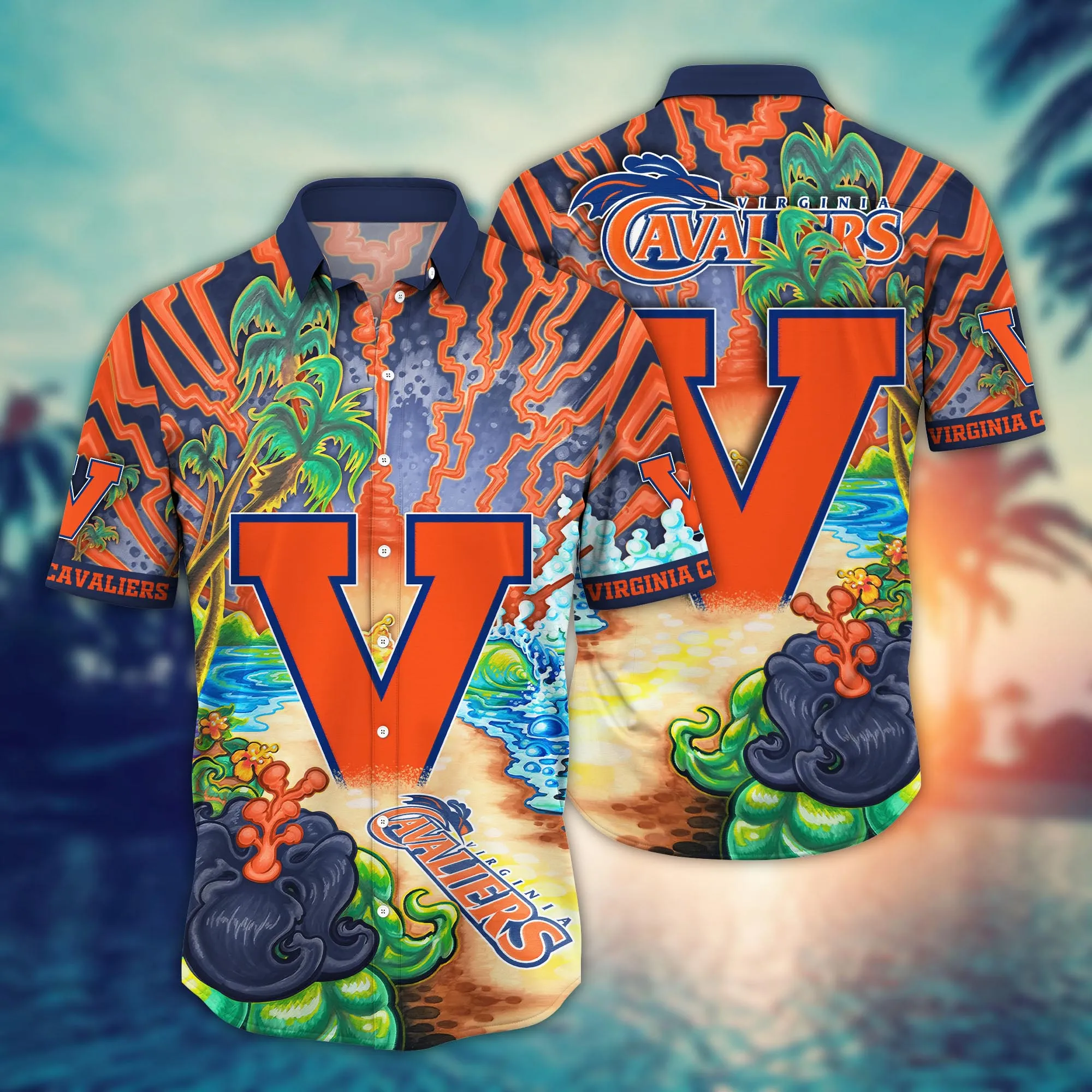 Virginia Cavaliers NCCA Hawaiian Shirt Summer Fruitstime Aloha Shirt