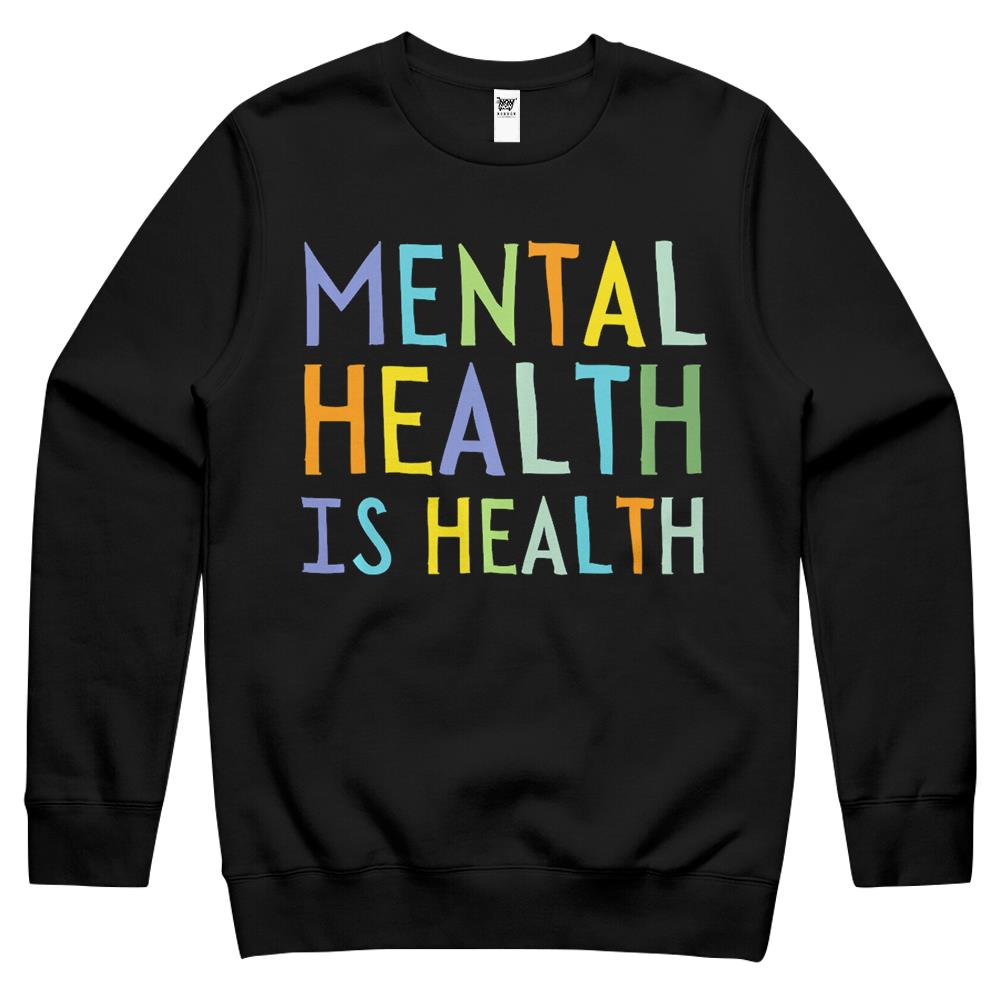 Cute Mental Health Is Health Mental Health Awareness Crewneck Sweatshirt