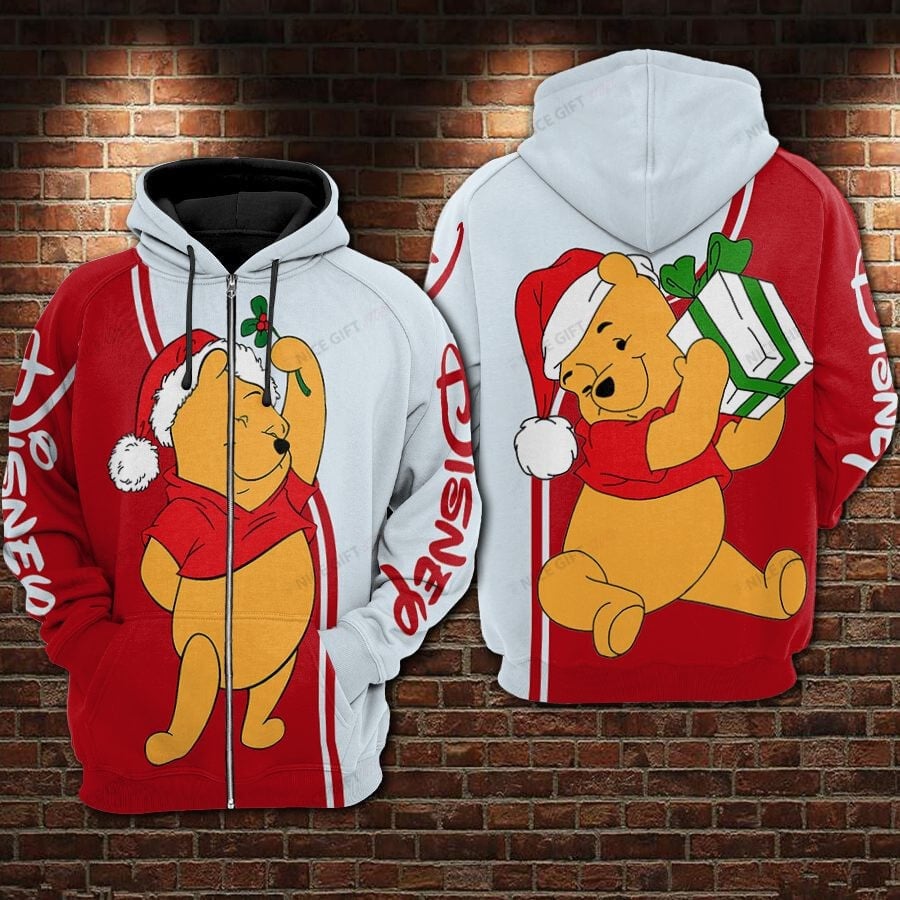 Winnie The Pooh Zip Hoodie 3D 3Zh-X9Q4
