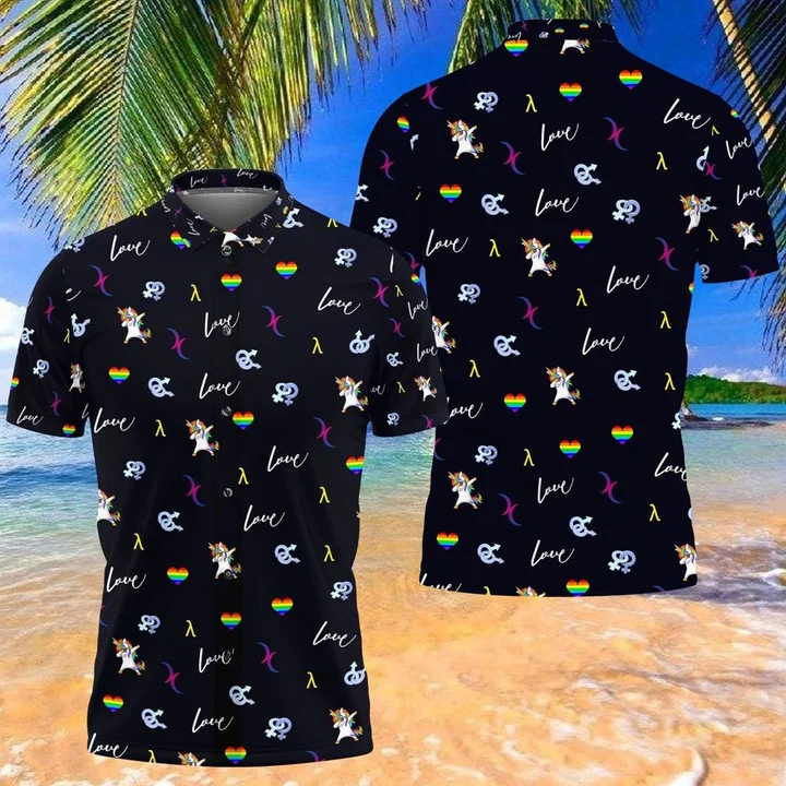 Beach Shirt Lgbt Hawaiian Aloha Love Is Pride Ha93607