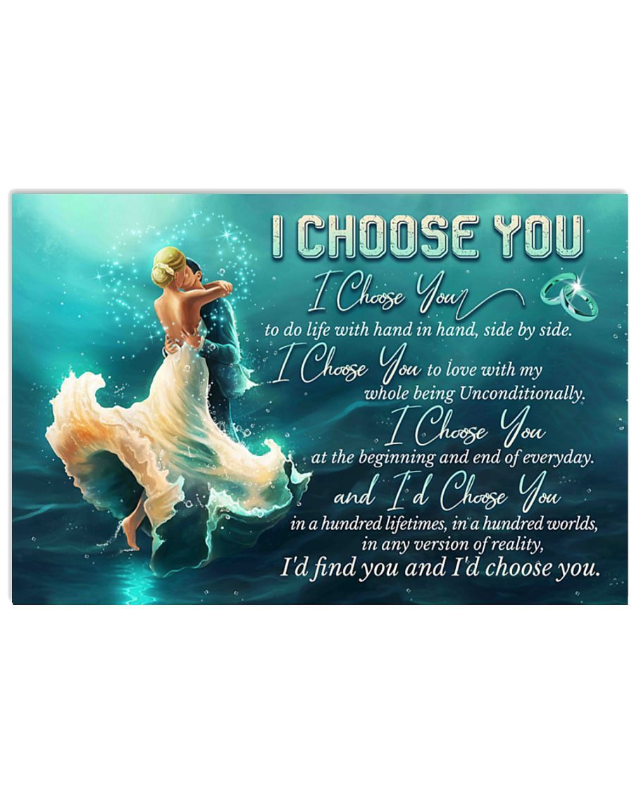Couple I Choose You To Do Life With Hand In Hand Horizontal Canvas And Poster | Gift For Couple | Valentine Gift