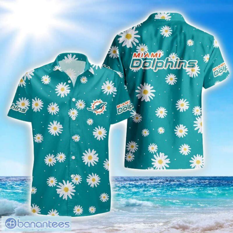 Miami Dolphins Daisy Flower All Over Print Hawaiian Shirt