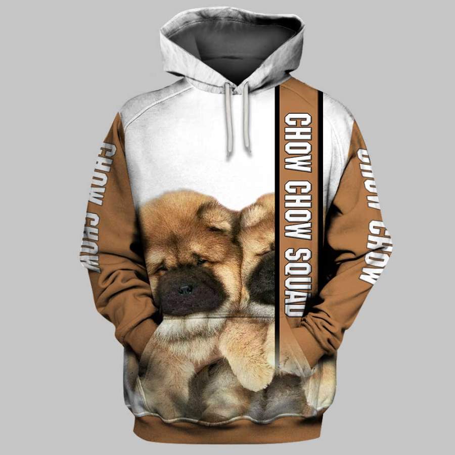 Chow Chow Dog 3D Full Printing Hoodie and Unisex Tee