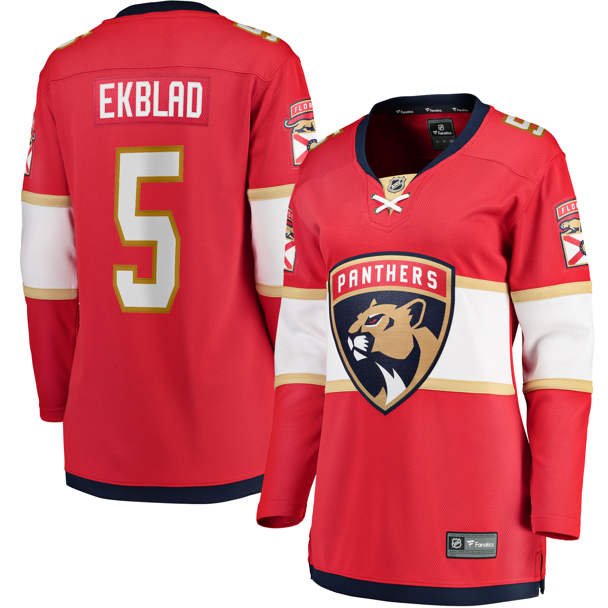 Women's Florida Panthers Aaron Ekblad Red Home Team Breakaway Player Jersey