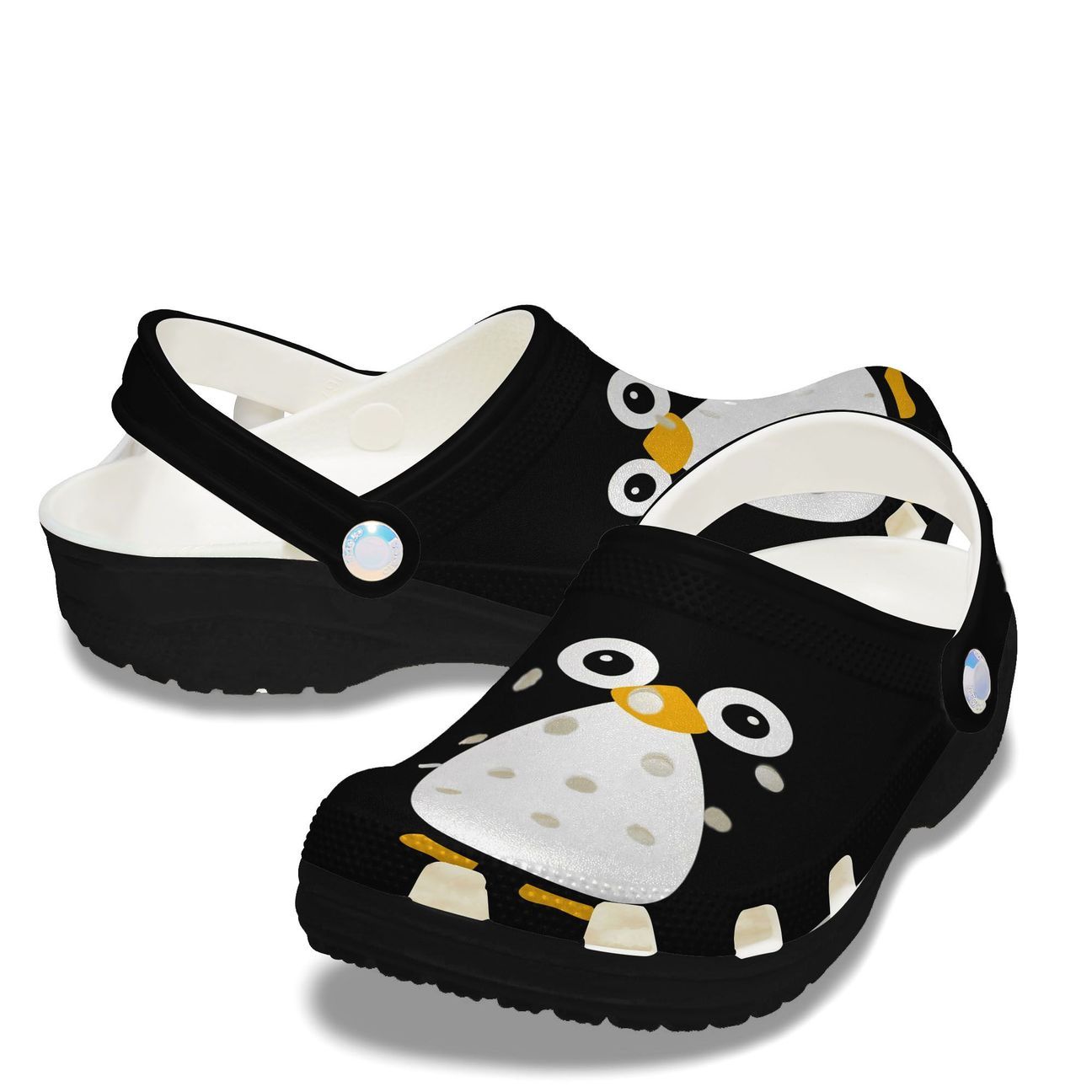 Penguin Personalized Clog, Custom Name, Text, Color, Number Fashion Style For Women, Men, Kid, Print 3D