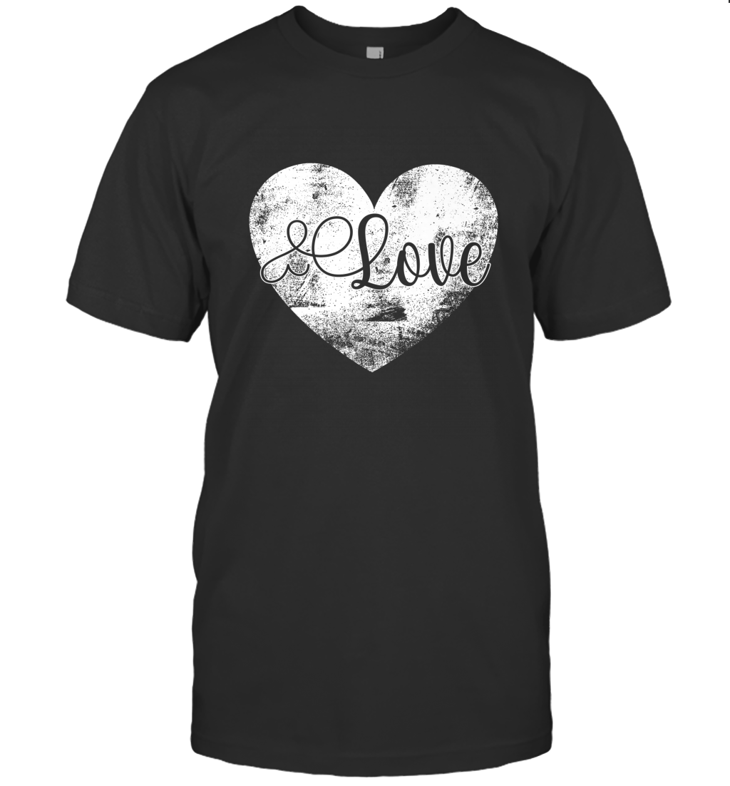 Love Valentines Day Heart Vintage Gift For Men Women Men’s T-Shirt