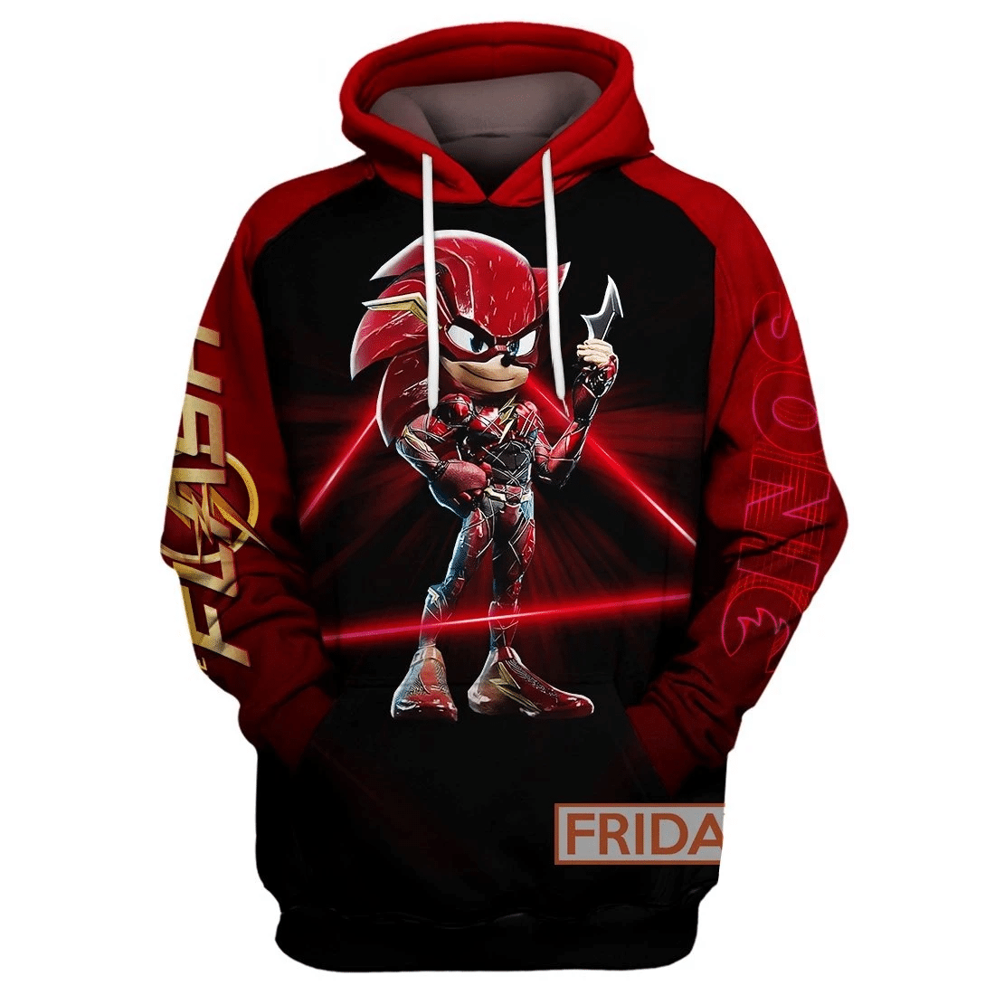 Sonic Hoodie Sonic The Hedgehog The Flashs Justice League Suit 3D T-Shirt Hoodie Adult Unisex Full Print