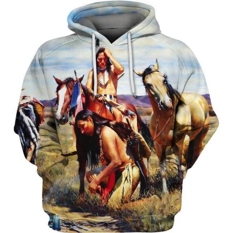 3D All Over Print Horse Hoodie NM120801