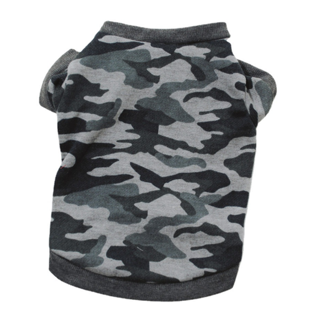 Small Dog Clothes Cute Comfortable Terry Cotton Camouflage Pullover Sweater Coat Jacket Chihuahua Teddy Schnauzer Pet Clothes alx