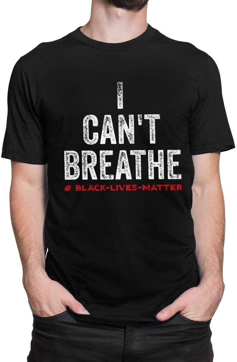 Mens I Cant Breathe Protest Tees Blm Black Lives Matter T-Shirt