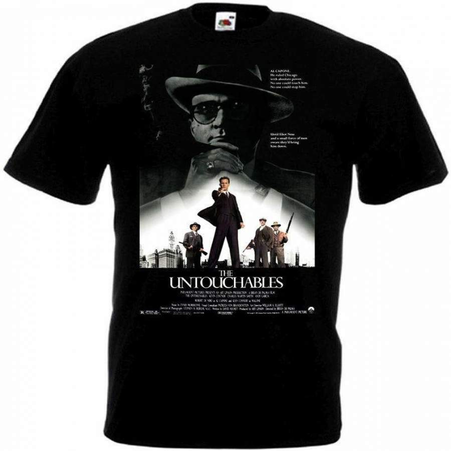 The Untouchables Movie Poster T Shirt Black All Sizes