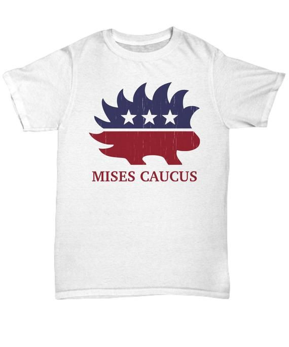 Libertarian Party Mises Caucus Shirt Crew Neck White Shirt