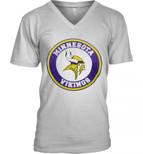 Minnesota Vikings Logo V-Neck T-Shirt